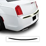 BOGAR TECH DESIGNS Rear Bumper Chrome Delete Overlay Compatible with Chrysler 300 2015-2023, Gloss Black