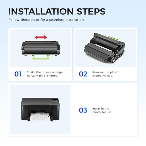 Image of B410 B415 Black Toner Cartridge Replacement for Xerox 006R04725 006R04726 | Compatible with Xerox B410 VersaLink B415 B415DN Multfunction Printer Toner Ink | 1-Pack High Capacity with Chip