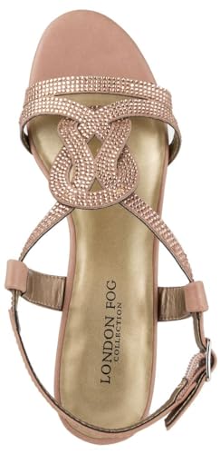 Image of LONDON FOG Womens Macey Demi-Wedge Dress Sandals