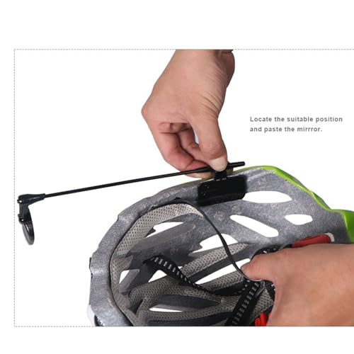 Helmet Mirror, 1pc, 360 Degree Adjustable Lightweight Helmet Safety Rearview Mirror Wide Angle Rear View Mirrors Glasses with Clear View, 24cm Length, 5 x 3.5cm Mirror Size