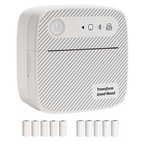 Mini imprimante pour téléphone portable et étiqueteuse sans fil de poche avec stickers clairs