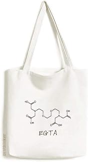 Chemistry EGTA Bolsa de lona com fórmula estrutural química bolsa de compras casual