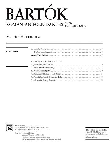 Alfred Music 00-8091 Bartok Romanian Folk Dances: thumb #2