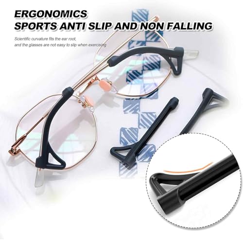Image of 8 Pairs Specs Holder Strap, Anti-Slip Eyeglass Ear Grips for Sports, Outdoor Activities, Glasses grip (multicolored)