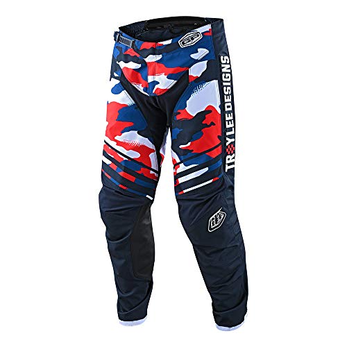 Best Cyber Monday 🔥 Troy Lee Designs Mens  GP Pant Formula Camo (Navy/Red, 34)