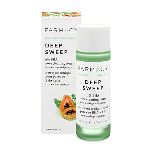 Farmacy Deep Sweep 2% BHA Toner for Face - Pore Cleaner and Facial Exfoliator - Salicylic Acid Face Toner (50ml)