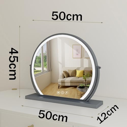 Espejo de tocador para dormitorio con luz ajustable que evita sombras 3