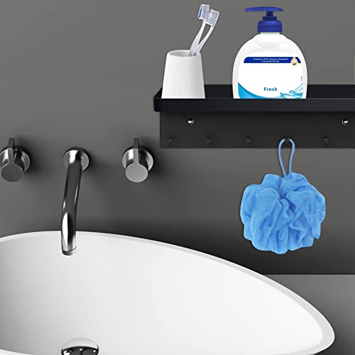 ICOUVA Schlüsselbrett mit Ablage,6 Haken Selbstklebend Wand Schlüsselhalter,Kleines Schlüsselhaken für Flur,Eingangsbereich,Küche,Badezimmer(Schwarz)