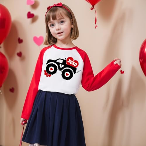 Boys Valentines Shirt Kids Toddler Girls Love Hearts T-Shirt Tops Outfit Clothes 2-7 Years4