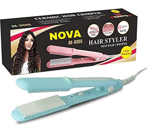 TOLERANCE (NOVA) AT.-8006A Women’s MINI hair Crimper Styler Machine Best Hair Styler (Blue)