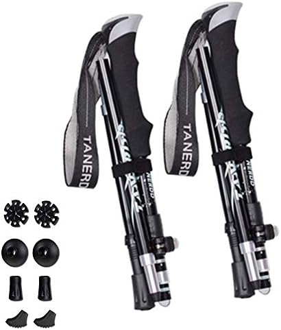 Trekking Pole, Collapsible Walking Hiking Stick for Men Women, Ultralight Aluminum Ski Pole with EVA Grip