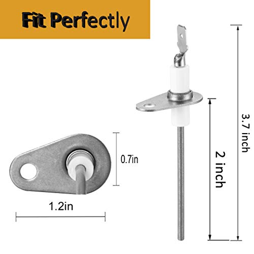 Flame Sensor For Goodman Furnace - Flame Sensor Igniter Sensing Rod For Goodman Janitrol Amana York Furnace, Replacement For The Part# 0130F00010 B1172606 B11726-06 (2) #TOP1