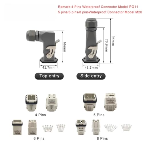 Conector de carga pesada HA rectangular WHA04D: máxima seguridad contra fallos eléctricos 5
