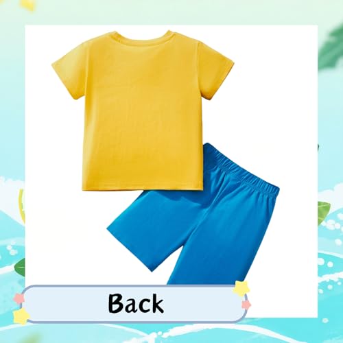 Image of Boy Shorts Sets Dinosaur Animal Print Shirt Summer Outfits Set 2pcs Casual Clothes