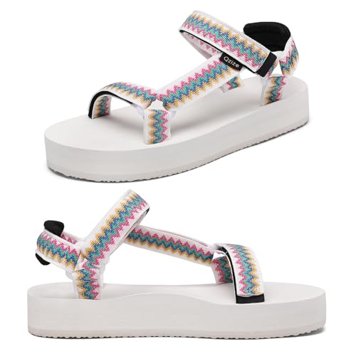 Image of Sport Walking Water Sandals for Women with Arch Support & Adjustable Straps Platform Sandals Women Height Increase