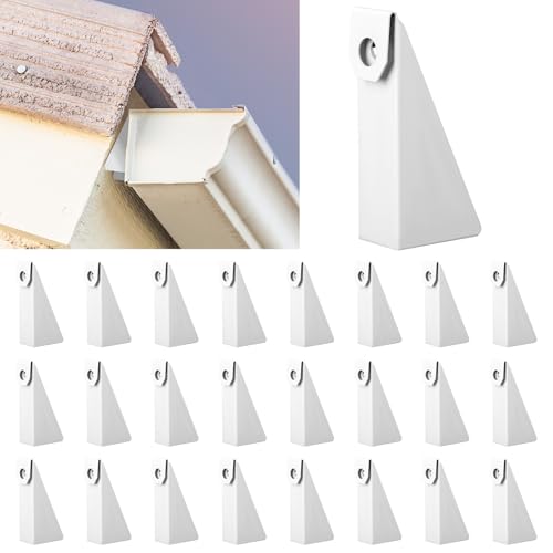 Morningro Aluminum Gutter Wedges, 3/12 Through 5/12 Slope, White, 25pcs