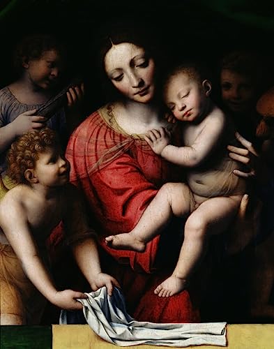 Imagen de lienzo Jesús durmiente de Bernardino Luini con acabado artístico 60x90cm