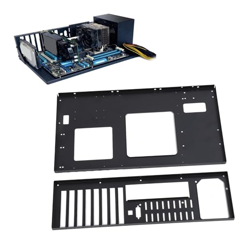 Gabinete Abierto Diyeeni DIY para Placas Base Micro-ATX e ITX, Rack de Chasis para Rig de Minería con Estructura Resistente y Gestión de Cables miniatura 1