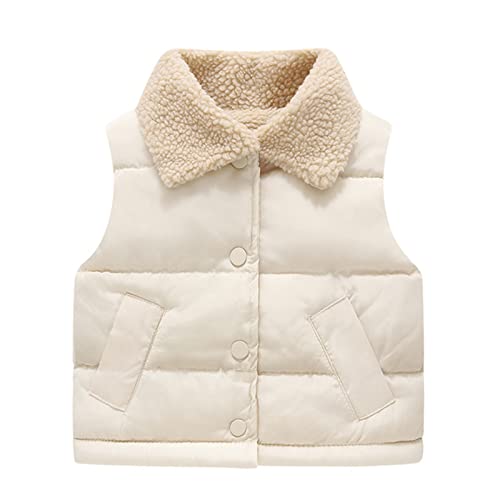 Kids Down Cotton Vest Jacket Fleece Thicken Coat for Boys Girls Windproof Winter Outwear Vest 2~7 Years2