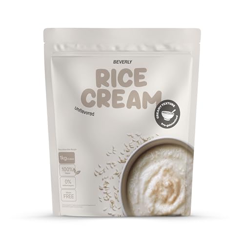 Beverly Crema de Arroz - Harina de Arroz Pregelatinizada - 1 Kg - 29 servicios - Sin Gluten - Sabor (1 KG, NEUTRA)