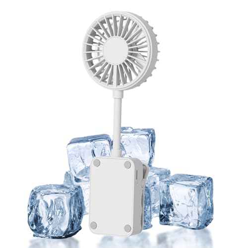 Ventilador Con Clip - Flujo De Aire Fuerte, Portátil, Recargable, Ajustable, 3 Velocidades, Ligero, Compañero De Viaje, Ventilador Con Abrazadera | Para Camping, Coche, Tienda, Cama De Viaje, Dormitor