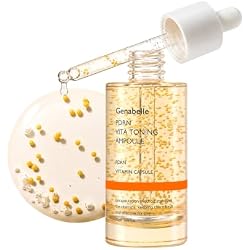 Genabelle PDRN Vitamin C Serum Toning Ampoule JUMBO SIZE - Lightweight Glass Skin,korean skin care with Vitamin B, C, E, PDRN, Serum for Blemishes, Fine Lines and Rough Skin Texture, 2.36 fl oz