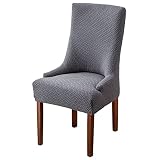 XUANZYANG Stretch Diagonal Stripes Wingback Chair Covers Slipcover - Reusable Arm Chair Protector Co