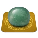 Pietra avventurina verde benessere lucido 2-3 cm qualità premium | fortuna, armonia emotiva, abbondanza | fiore della vita incluso | guida pratica e meditazione offerti | regalo spirituale | 1 unità