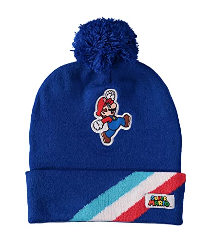 Nintendo Boys Winter Hat And Kids Gloves Set, Super Mario Beanie For Ages 4-72