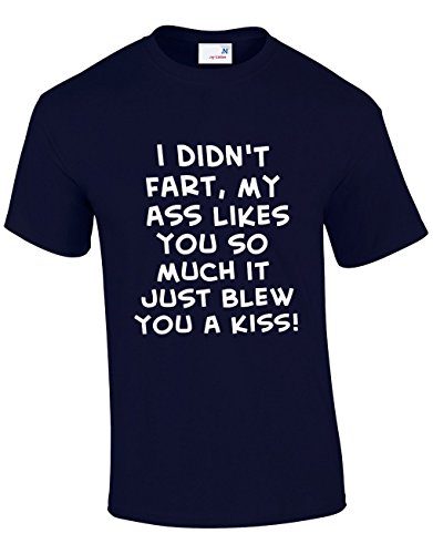 Image of Crown Designs I Didn't Fart Funny Cool for Men & Teenagers T-Shirts Tops - Navy/X-Large