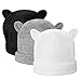 CNNIK 3 Stück Unisex Baby Mütze Newborn Beanie Unifarbe Süßer Bär Baumwolle Herbst Wintermütze für Baby Mädchen Jungen Säuglings Kleinkind Kinder 0-3 Monate Dunkle Farbe
