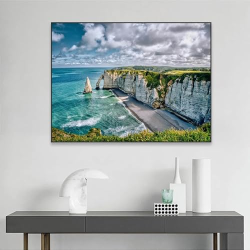 Affiche Normandie déco murale nature tableau toile paysage voyage pour chambre et maison 30x40
