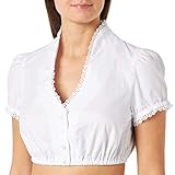 Spitzenabschluss am Kragen HESS FRACKMANN Damen 386671 Dirndlbluse, Weiß, 36