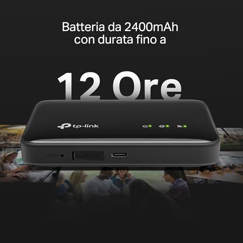Tp-Link M7005 Saponetta Wifi Portatile 4G Lte Cat4, Wi-Fi6, Modem Wifi, Router Wifi Con Sim, Router, Modem 4G Sim, Facile Da Usare Batteria Ricaricabile, 2400Mah，Fino A 12 Ore Di Utilizzo - 8