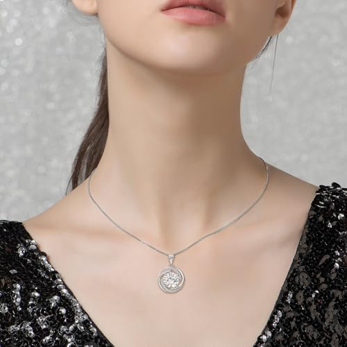 Image of Sterling Silver Pendant Necklace Charms Hypoallergenic Fashion Jewelry Dainty Valentines Day Birthday Gift for Women