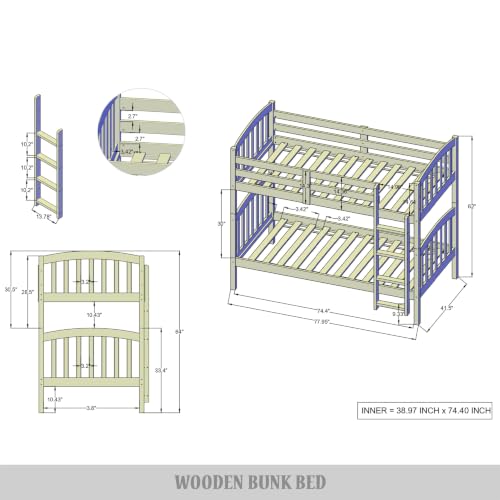Castle Place Wood Bunk Bed