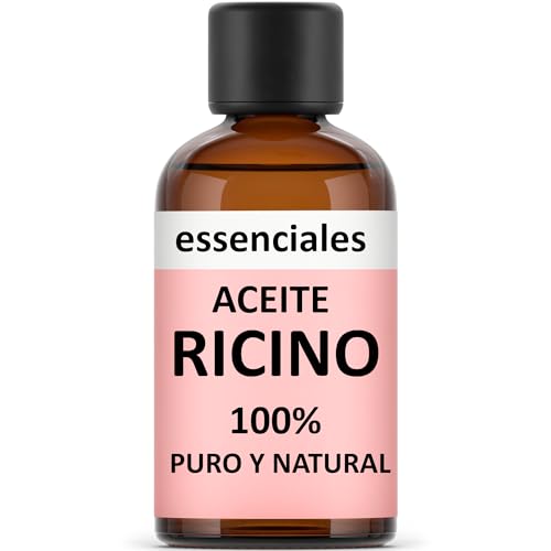 Essenciales Aceite de Ricino 100% Puro y Natural. Para cabello y pestañas - 1Litro