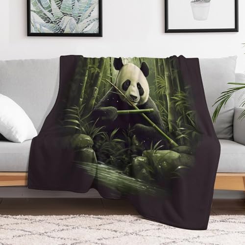 Couverture panda 130x150 cm douce et lavable pour lit et canapé - 3