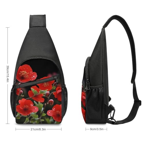 Mochila Tipo Sling con Estampado Floral Blanca miniatura 2