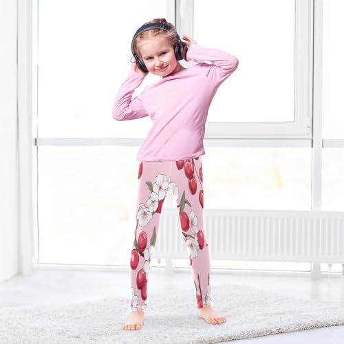 Bolaz Toddler Girls Leggings Printed Yoga Pants Leggings Cherry Four for Kids4