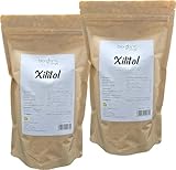 Biorganic Xilitol de abedul 2kg. 100% Natural - Sin MGOs - Sin gluten - Vegano. 100% poder endulzante igual que el azúcar. 40% menos de calorías. Marca española.