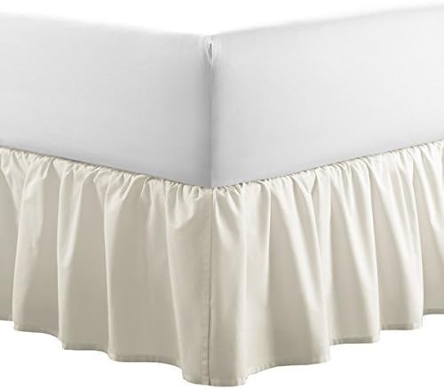 Cream/Ivory Cotton Platform Valance in any size any drop - Velcro detachable