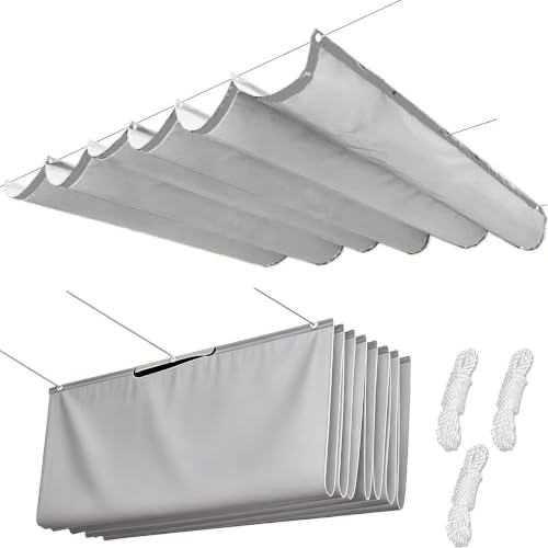 Voile d'ombrage rectangulaire imperméable auvent pare-soleil gris - 2