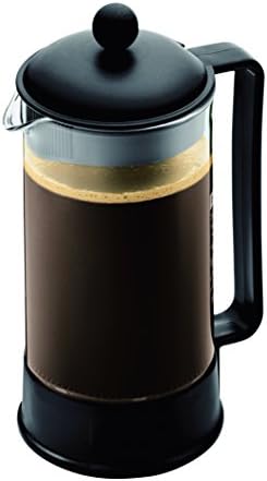Bodum 34oz Brazil French Press Coffee Maker, High-Heat Borosilicate Glass, Black - Made in Portugal