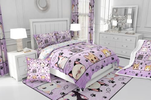 Housse de couette chat pour tout-petit pour simplifier le coucher des enfants