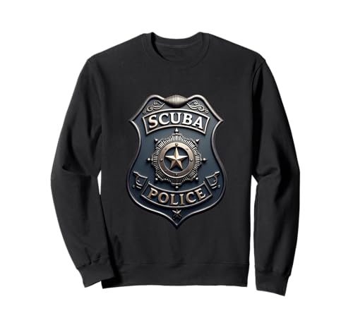 Funny Scuba Police Badge Diver Diving Police Policing Sweatshirt