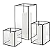 yshengood Hurricane Glass Candle Holder,Black Candle Holder 3 Pieces