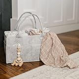 PUTSKA Baby Nappy Caddy Organizer - Nursery Storage Basket for Nappy Station, Baby Basket Shower List and Registry Gift Must-Haves, Newborn Essentials, Nursery Decor for Boy or Girl - Grey, Regular - Image 8