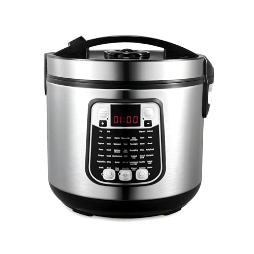 Wintem Robot da Cucina Elettrico Multifunzione 5L 930W - Volume Lavoro 4L - Dimensioni Compatte 28x26,5cm - 45 Programmi di Cottura Predefinita - Pentola Antiaderente - Display LED - Facile da Usare