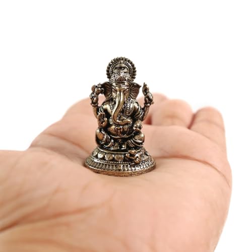 Image of The Spiritual Living Small Ganesha Idol Pocket Size | 1 Inch | Small Ganpati Murti for Home Temple | Office & Car Dashboard | God Idol | Ganesh | Temple | Miniature | गणपति बप्पा मोरया |